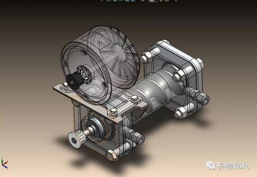 工程机械 螺旋轴泵3d模型图纸 solidworks